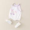 Camisole de Verão Casual para Bebê Tipo a Saco de Verão Fino Estampa de Desenho Animado Capuz Triângulo para Menina de Bebê