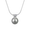 Collar Retro Francés de Perla Redonda Incrustada con Diamante Individual para Mujer, Lujo Ligero, Diseño de Alta Gama, Versátil para el Uso Diario, Collar para la Clavícula