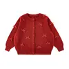 Suéter Cárdigan de Punto Mezcla de Lana para Niñas Wulibu Yiyi Invierno Elegante Lindo Abrigo con Lazo de Cinta Moderno