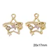Pingente Ornamento de Metal Liga Estrela de Cinco Pontas Lua Pingente Artesanal DIY Acessórios de Ornamento Acessórios para Pulseira Colar