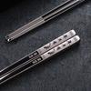 Palillos chinos largos de acero inoxidable 316L forrados de 27 cm, ideales para el hogar, para ollas calientes, restaurantes, hoteles, comedores públicos, etc.