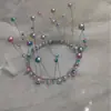 Corona de perlas con borlas de algas marinas, adornos decorativos para tartas de cumpleaños, sombrero de cumpleaños, venta al por mayor de fábrica