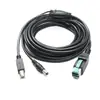 Cabo de Alimentação Personalizado USB 12V para DC 5.5*2.1/2.5 + USB-B/M Cabo de Alimentação para Carregador de Scanner