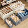 Caixa organizadora multifuncional de tecido Oxford para roupas - perfeita para organizar peças de vestuário domésticas em gavetas.