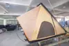 Aleación de Aluminio Triángulo Caqui 320g Tela de Poliéster a Cuadros Carpa de Techo de Coche de Tapa Dura con Portaequipajes
