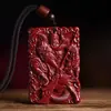 Colgante de Guan Yu de Cinabrio Arena Dorada Púrpura de Bajo Contenido Colgante de Guan Yu Dios de la Riqueza Collar para Hombre