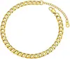 Cadena de Serpiente Oro y Plata Cadena Figaro Estilo Europeo y Americano de Moda Versátil Múltiples Estilos Tamaño Tobillera Joyería para Hombres y Mujeres