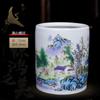 Adornos de Jarrón de Cerámica Jingdezhen Decoraciones para el Hogar Arreglo de Flores Secas Estilo Chino Nuevo Sala de Estar Mueble de TV Artesanía Liquidación