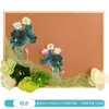 Flores de Papel Verde para Jardín de Infancia, Mariposas, Flores de Loto, Hojas de Loto Tema Pizarra Decoración de Pared Pegatinas, Materiales de Decoración Ambiental