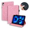 Funda de cuero plana para iPad 10 Pro de 12,9 pulgadas, estilo retro esmerilado con relieve y tarjetero, mini7