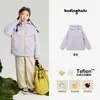 Chaqueta con Capucha Corta para Niña de Color Bloque Macaron Nueva Primavera 2026 Chaqueta Exterior Infantil a Prueba de Tres Cosas