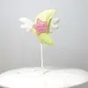 Tela Decorativa para Inserto de Pastel Alas Estrellas Luna Pastel de Cumpleaños Inserto Decorativo Mesa de Postres