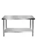 Bancada de Trabalho de Aço Inoxidável de Camada Dupla, Mesa de Trabalho de Cozinha, Tábua de Corte, Mesa Espessa de Aço Inoxidável de Três Camadas, Mesa de Embalagem, Mesa de Preparo