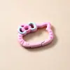 Hebilla de resorte con forma de lazo y efecto de goteo de aceite de color caramelo, accesorio DIY, conector de hebilla colgante para bolsa de dibujos animados lindo