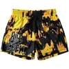 Shorts Esportivos Americanos Novos Tendência Estampa de Letras Rua Hip-Hop Cintura Elástica Marca Tendência Soltos Casuais Calças de Cinco Pontos