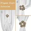 Clipes de Cortina Florais, Amarrilhos de Tecido para Cortinas de Gaze Sem Furo, Clipes Decorativos Criativos de Buquê de Tecido para Cortinas de Quarto e Sala de Estar