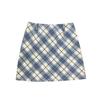 Falda Cuadros Retro Maillard para Mujer Otoño e Invierno Nueva Pequeña de Lana Línea A Media Longitud Cadera Falda A8038