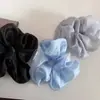 Elástico de Organza Perolado Transparente Versátil para Rabo de Cavalo Baixo, Penteado Alto, Coque e Acessórios de Cabelo