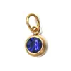 Colgante de Piedra de Nacimiento de Diciembre de Acero Inoxidable de Alta Gama para Collar DIY, Nicho Transfronterizo Europeo y Americano, 6mm