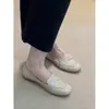 Sapatos Femininos Rasos de Couro Genuíno de Pele de Cordeiro Super Macios Estilo Francês Retrô Versáteis para o Trabalho e Uso Diário Mocassins de Calçar