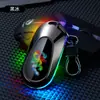 Encendedor Llavero de Pantalla Grande con Encendido de Cable de Tungsteno Grueso, Luces LED de Colores, Encendedor Recargable de Larga Duración, Modelo Nuevo