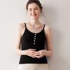 Cachemira de Lana Camisola Simple para Mujer Corta Moda Nueva Tejida para Fondo Suéter Slim Sin Mangas