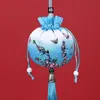 Nova Bolsa Redonda Estampada Estilo Chinês para Incenso, Bolsa de Incenso com Texto Zizai Qing'An, Pingente de Franja, Presente para o Festival do Barco-Dragão, Pequena Bolsa Portátil