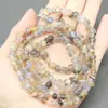 Pulsera de Piedra Cruda de Grava de Ágata Cristalina Desmagnetizada con Cuentas de Piedra Asimétrica Perforada Accesorios de Joyería DIY 5-8mm