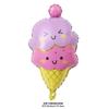 Balão de Sorvete de Verão Sorvete Desenho Animado Infantil Decoração de Festa de Aniversário Pacote de Balões de Filme de Alumínio de Sorvete