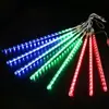 Luces de Lluvia de Meteoros de Colores Alimentadas por Energía Solar Impermeables para Exteriores Luces de Hadas para Atracciones Luces de Cadena Navideñas de Colores para Decoración de Árbol
