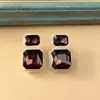 Aretes Europeos y Americanos Transfronterizos Retro Barrocos de Pedrería Geométrica Colorida, Aretes Femeninos Simples de Alta Gama