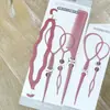 Agulha de Puxar Cabelo para Tranças Infantis Ferramenta de Pegar Cabelo para Meninas Pequenas Ferramenta de Passar Fio no Cabelo Pente para Prender Cabelo Ferramenta de Penteado