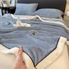 Manta de Coral Fleece Nova Transfronteiriça Colcha Manta Grossa de Inverno Sofá Soneca Manta de Ar Condicionado Manta de Escritório