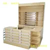 Combinación de gabinete para cigarrillos y licores, mostrador de caja de supermercado, gabinete trasero, estante multifuncional, mostrador de bar, vitrina de exhibición de productos, uso comercial integrado