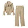 ZA Comercio Exterior Transfronterizo 2026 Nueva Moda Femenina Elegante Estilo Maduro Conjunto de Blazer + Pantalones Rectos de Cintura Alta para el Trabajo