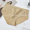 Ropa interior femenina sin costuras transfronteriza de alta elasticidad, cómoda, tipo funda, de cintura media, súper ventas en Amazon, talla grande, calzoncillos deportivos europeos y americanos