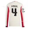 Versão Jogador 2526 Liverpool Pu Uniforme de Futebol Casa e Fora de Manga Longa Wirtz Van Dijk Salah Rota