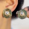 Pendientes de plata S925 con forma de aguja, de Corea del Sur, con perlas geométricas irregulares, de alta gama, con personalidad y temperamento, nuevos pendientes
