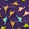 Aleación de Zinc Pintura Mini Modelo de Dinosaurio Artificial Colgante Cadena para Teléfono Móvil Llavero Accesorios de Joyería DIY Colgante