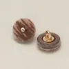 Botones de Resina de Terciopelo para Trajes Tang y Hanfu, Botones Metálicos para Suéteres y Abrigos, Botones Decorativos Redondos Cosidos a Mano, Disponibles en 20 Colores