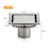 Acero inoxidable 304 Xizang desagüe de piso cuadrado cuarto de baño invisible desodorizante desagüe de piso ingeniería hotelera desagüe de piso oculto