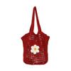 Bolso Grande Calado de Moda para Mujer 2025 Nuevo Estilo Bolso de Playa Tejido Retro para Vacaciones Bolso de Hombro Retro Simple