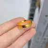 Anillo Minimalista de Oro Arena Vietnamita, Anillo Liso Mate, Anillo Tradicional de Imitación Oro para Hombres y Mujeres, Anillo Estilo Pareja