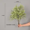 Plantas verdes artificiales, bambú de la suerte grande de cuatro ramas, hierba de áloe, decoración del hogar, escaparate, paisajismo, abeto grande de cuatro ramas, dragón sobre el río