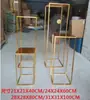 Nuevos Accesorios para Bodas, Soporte de Flores Guía de Camino para Bodas, Marco Cuadrado Geométrico de Hierro, Montaje de Columna de Flores Artificiales, Adornos Decorativos, Otros