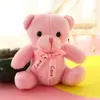 Peluche de oso de peluche con pajarita, colgante de muñeco de oso, regalo de boda, en stock, venta al por mayor, transfronterizo