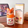 Copo Térmico Infantil Judy Nick, Modelo Novo, Copo com Canudo Estiloso para Meninas, Garrafa de Água com Alça Portátil, Especialmente Projetado para Alunos Indo para a Escola