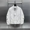 Chaqueta para Hombre Transfronteriza Nuevo Otoño Estilo Coreano de Gama Alta Patchwork Ropa de Trabajo Cuello Alto Chaqueta Marca de Moda Estilo Fresco