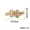 Fivela de Metal Botões Superiores Retrô Estilo Étnico Fecho Decorativo para Roupa Traje Tang Cheongsam Hanfu Botão de Pressão de Liga