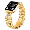 Adequado para Apple Watch de 1ª a 10ª Geração Pulseira de Aço Inoxidável Apple Watch Ultra Pulseira de Aço Brilhante de Sete Contas em Forma de M
